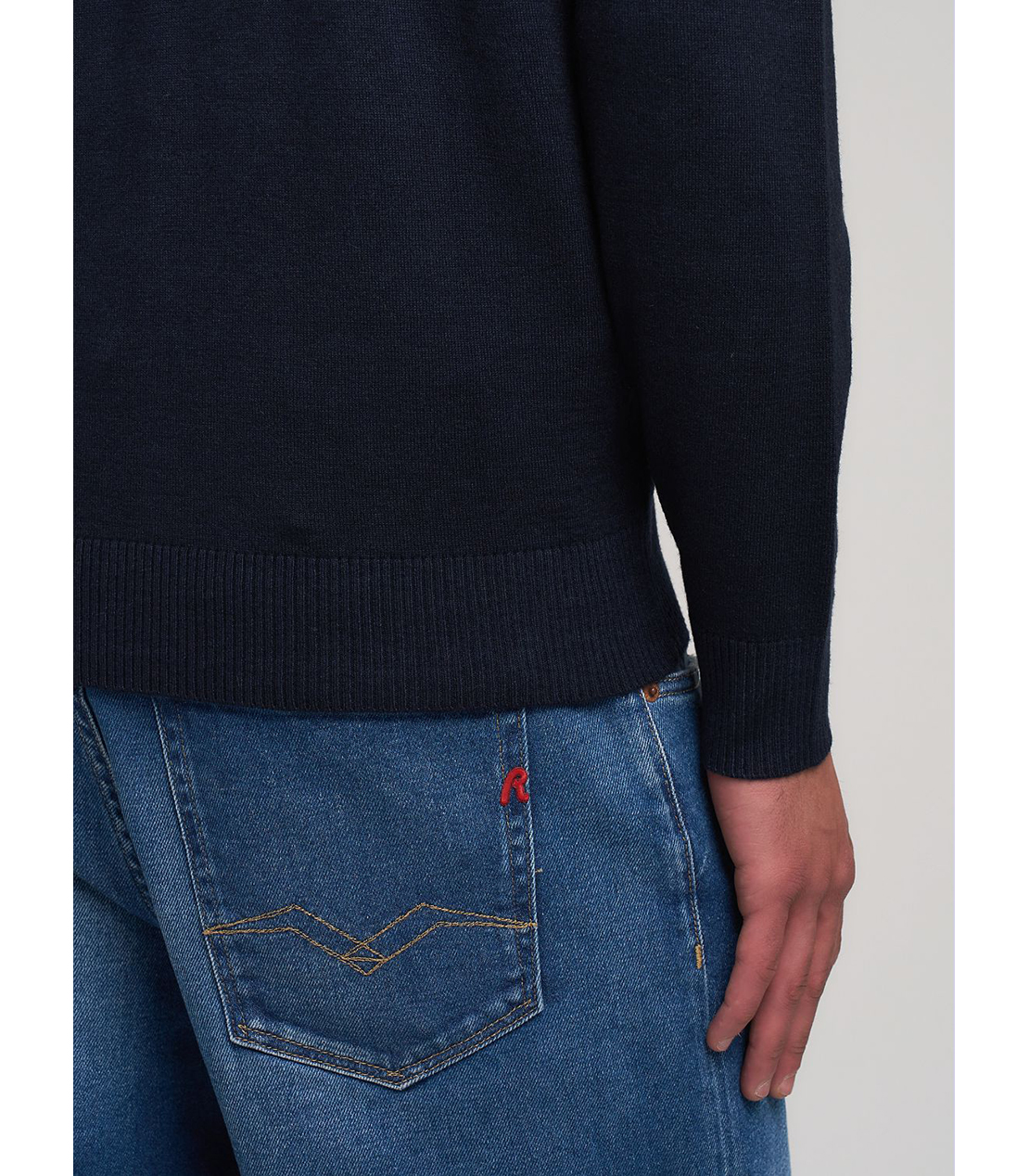 R刺しゅうウールブレンドプルオーバー 詳細画像 ダークブルー 6